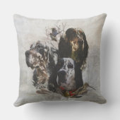 イングリッシュセッター、ウッドコック狩り クッション (裏面)