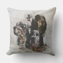 イングリッシュセッター、ウッドコック狩り クッション