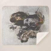 イングリッシュセッター、ウッドコック狩り シェルパブランケット (正面(横))