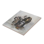 イングリッシュセッター、ウッドコック狩り タイル (側面)