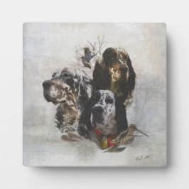 イングリッシュセッター、ウッドコック狩り フォトプラーク