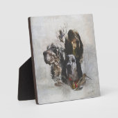 イングリッシュセッター、ウッドコック狩り フォトプラーク (正面)