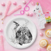 イングリッシュセッター、ウッドコック狩り ペーパープレート (パーティー)