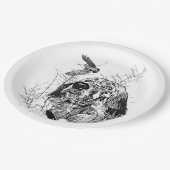 イングリッシュセッター、ウッドコック狩り ペーパープレート (アングル)