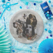 イングリッシュセッター、ウッドコック狩り ペーパープレート (パーティー)