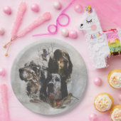 イングリッシュセッター、ウッドコック狩り ペーパープレート (パーティー)