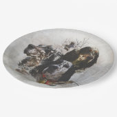 イングリッシュセッター、ウッドコック狩り ペーパープレート (アングル)