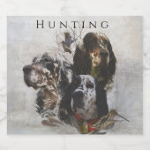 イングリッシュセッター、ウッドコック狩り リキュールボトルラベル (シングルラベル)