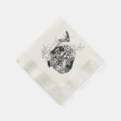 イングリッシュセッター、ウッドコック狩り 縁ありカクテルナプキン (角)