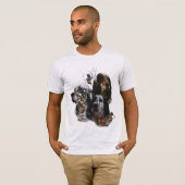 イングリッシュセッター、ウッドコック狩り Tシャツ (正面フル)