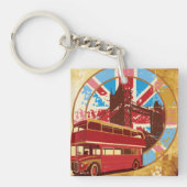 イングリッシュダブルデッカーバス キーホルダー (正面)