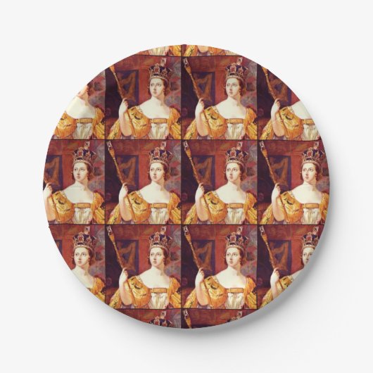 イングリッシュティーパーティークイーンビクトリア紙プレート ペーパープレート (正面)