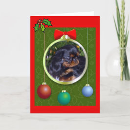 イングリッシュトイスパニエル犬クリスマス シーズンカード