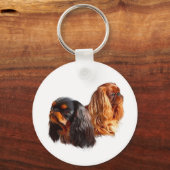 イングリッシュトイスパニエル犬 キーホルダー (正面)
