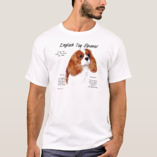 イングリッシュトイスパニエル犬（ブレンハイム）ヒストリデザイン Tシャツ