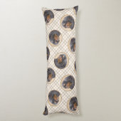 イングリッシュトイ絵を描ースパニエル犬キングチャールズドッグアート ボディピロー (裏面 (縦))