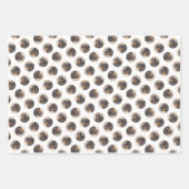 イングリッシュトイ絵を描ースパニエル犬キングチャールズドッグアート ラッピングペーパーシート (正面2)