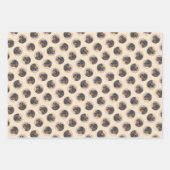 イングリッシュトイ絵を描ースパニエル犬キングチャールズドッグアート ラッピングペーパーシート (正面)