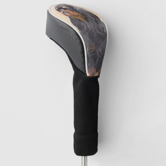 イングリッシュトイ絵画ースパニエル犬オリジナルアニマルアート ゴルフヘッドカバー (アングル)