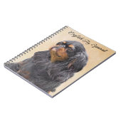 イングリッシュトイ絵画ースパニエル犬オリジナルアニマルアート ノートブック (左側)