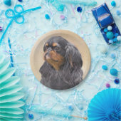 イングリッシュトイ絵画ースパニエル犬オリジナルアニマルアート ペーパープレート (パーティー)