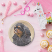 イングリッシュトイ絵画ースパニエル犬オリジナルアニマルアート ペーパープレート (パーティー)