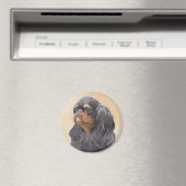 イングリッシュトイ絵画ースパニエル犬オリジナルアニマルアート マグネット (インサイチュ (食洗機))