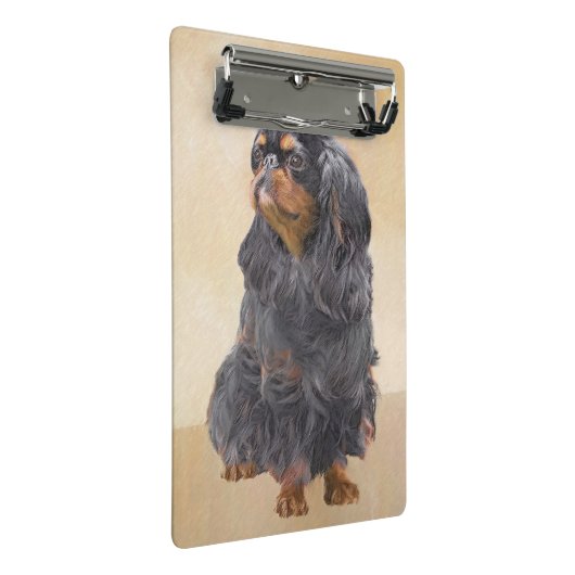 イングリッシュトイ絵画ースパニエル犬オリジナルアニマルアート ミニクリップボード (アングル)