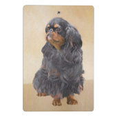 イングリッシュトイ絵画ースパニエル犬オリジナルアニマルアート ミニクリップボード (裏面)