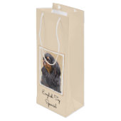 イングリッシュトイ絵画ースパニエル犬オリジナルアニマルアート ワインギフトバッグ (裏面アングル)