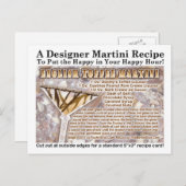 イングリッシュトフィーマルティーニレシピはがき ポストカード (正面/裏面)