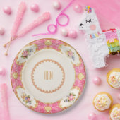 イングリッシュバラガーデンパーティーハイティー招待状 ペーパープレート (パーティー)