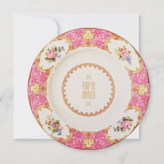 イングリッシュバラガーデンパーティーハイティー招待状 招待状 (正面)