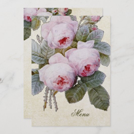 イングリッシュバーボンバラフローラカスタムウェディングメニュー メニュー (正面/裏面)