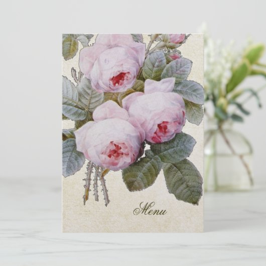 イングリッシュバーボンバラフローラカスタムウェディングメニュー メニュー (スタンド正面)