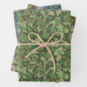 イングリッシュビクトリアンガーデンミックスヴィンテージ紫ツタ ラッピングペーパーシート (インサイチュ)