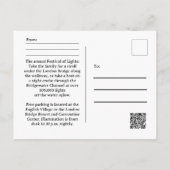 イングリッシュビレッジのクリスマス ポストカード (裏面)