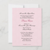 イングリッシュピンクローズダマスクキンセアニェラ招待状 招待状 (裏面)