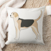 イングリッシュフォックスハウンドグッズイラストレーション クッション (ブランケット)