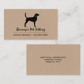イングリッシュフォックスハウンドシルエット |犬の品種 名刺 (正面/裏面)