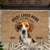 イングリッシュフォックスハウンドパーソナライズされたペット ドアマット