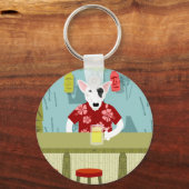 イングリッシュブルテリアティキバー キーホルダー (正面)