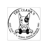 イングリッシュブルテリアファミリー差出人住所 ラバースタンプ (インプリント)