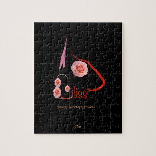 イングリッシュブルテリアブリスwithバラペットアート ジグソーパズル (縦)