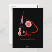 イングリッシュブルテリアブリスwithバラペットアート ポストカード (正面/裏面)