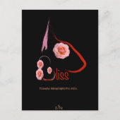 イングリッシュブルテリアブリスwithバラペットアート ポストカード (正面)