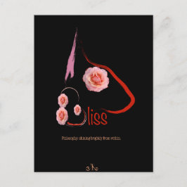 イングリッシュブルテリアブリスwithバラペットアート ポストカード