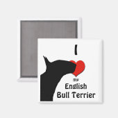 イングリッシュブルテリア冷蔵庫用マグネット マグネット (正面/裏面)