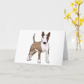 イングリッシュブルテリア カード (黄色い花)