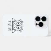 イングリッシュブルドッグの名前入り オーダーメイドスマホケース Case-Mate iPhoneケース (裏面 (横))